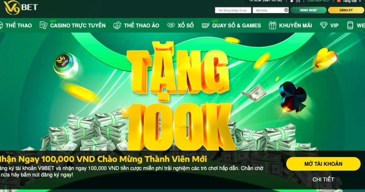 Các chương trình ưu đãi và khuyến mãi hấp dẫn tại V9BET